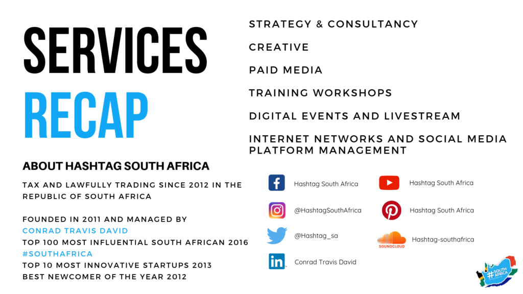 Digital Media Company since 2011 Hashtag South Africa Social Media Pty Ltd